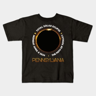 PENNSYLVANIA Total Solar Eclipse 2024 American Totality April 8 Kids T-Shirt